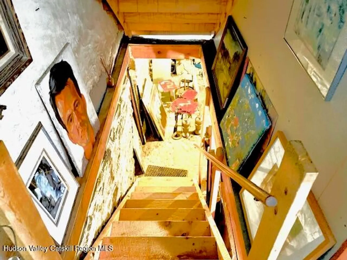 Interior stair connecting the commercial levels