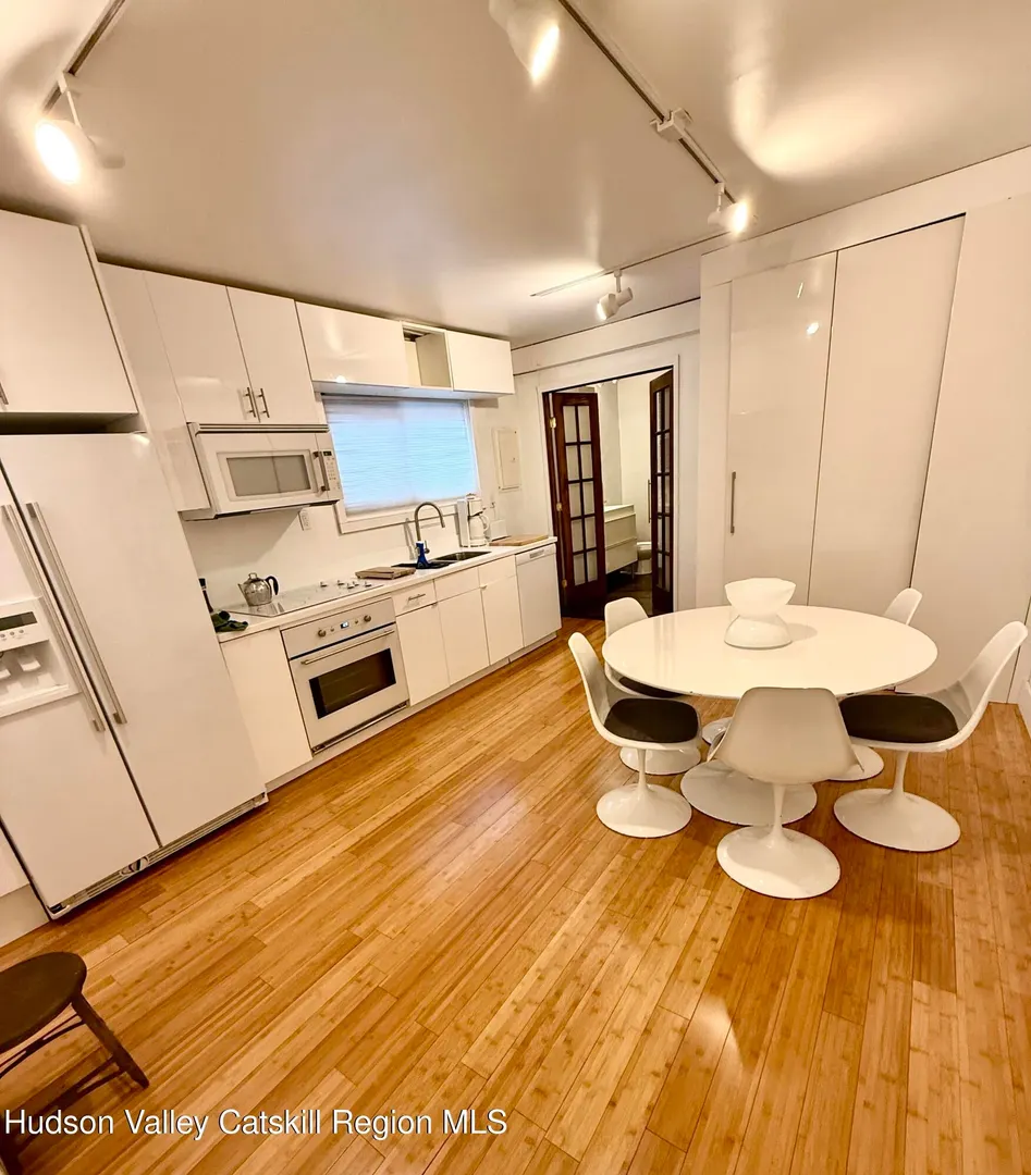 Kitchen and dining space in one of the residential units